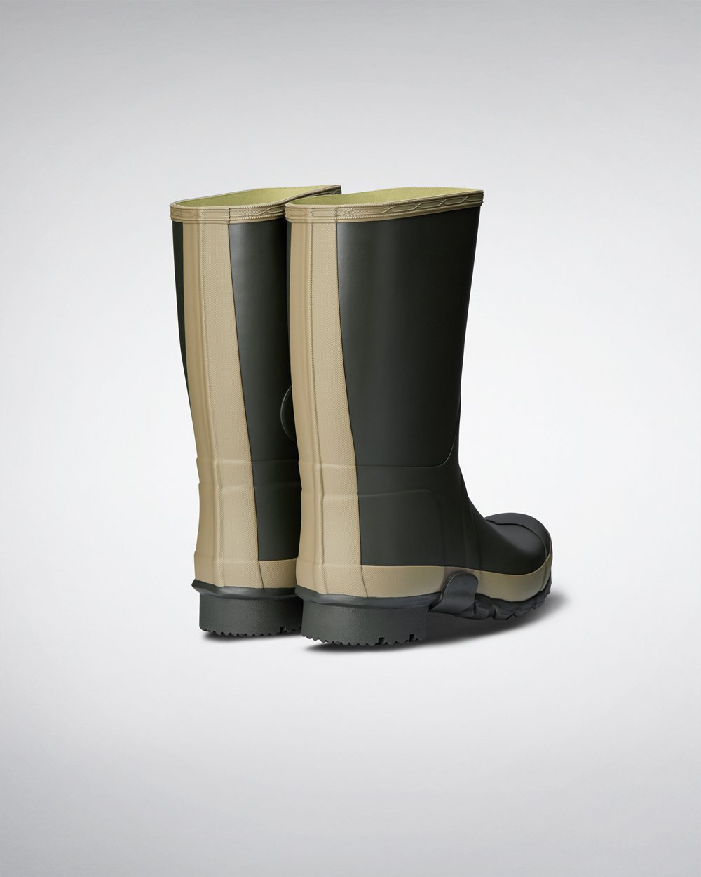 Mens Hunter Gardener - Short Rain Boots Dark Olive - 8940-TIDOU